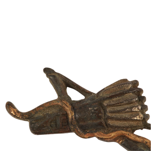 Adornos de espada de cobre Menuki del período Edo de Japón, diseño de arco y flecha, sin marca - Product Image 3