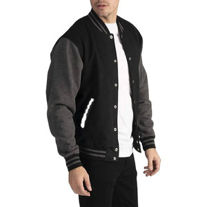 Wholesale Outdoor Streetwear Jacket Fashion <b>Men</b> Custom Logo Baseball Letter College Male Letterman Plus Size Jackets - Product Image 2