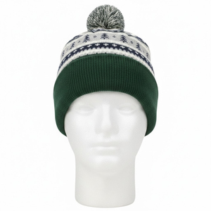 Bonnet en tricot personnalisé |   Vente en gros de bonnets d'hiver chauds |   Casquette unisexe tendance en jacquard, modèle 2026 - Product Image 5
