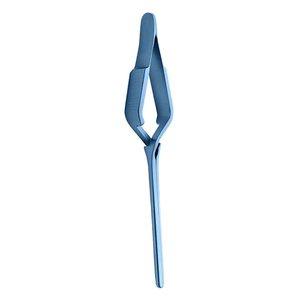 Pinza DeBakey Bulldog de 4.1 Pulgadas, Recubierta en Azul, Punta Recta Larga, Mango Liso, Pinza Atraumática para Cirugía Vascular y Cardiovascular, Acero - Product Image 2