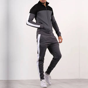 High Quality Men Colorblock Zip Up Tracksuit Long Sleeve <b>Jacket</b> and Sweatpants Set Casual Athletic Sports Suit - Product Image 3