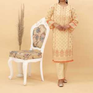 2PC Pantalon de costume cambric en coton sérigraphié pour femmes Collection PS4970 - Product Image 3