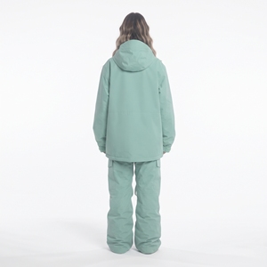 Traje de esquí y snowboard para mujer, impermeable, cortavientos, cálido, holgado, conjunto de chaqueta y pantalones de invierno - Product Image 2