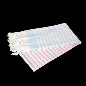 Vente en gros Inde 100% coton rayé Fouta serviette à séchage rapide écologique luxe doux qualité turc taille Logo personnalisé - Product Image 5
