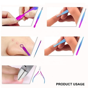 Wholesale 8-Piece German Stainless Steel Manicure Pedicure <b>Kit</b> <b>Nail</b> File Scissor Pusher Beauty Set PU Zipper Case Box Packaging - Product Image 4