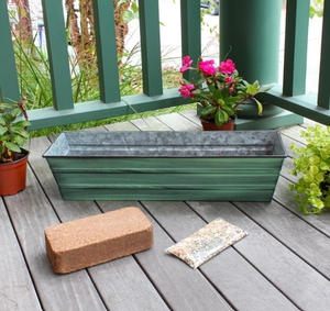 Macetero Metálico Rectangular de Última Generación, Color Verde Exclusivo, Macetero Grande para Flores, Macetero de Metal Galvanizado - Product Image 2