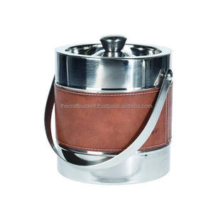 Seau à glace en acier inoxydable poli, écologique, personnalisé, pour camping, bar, restaurant, refroidisseur de bouteilles de vin, 10L - Product Image 6