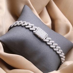 Premium Wide Crystal Link Wrist Bracelet Luxury Urban Fashion Statement Jewelry Elegant Gift for <b>Men</b> and Women - Product Image 3