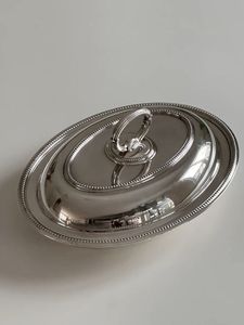 Silver Butter Dish With Lid Brass & Stainless Steel Food Contact Safe Premium Quality Butter Dish Tray For Table Accessory - Product Image 4
