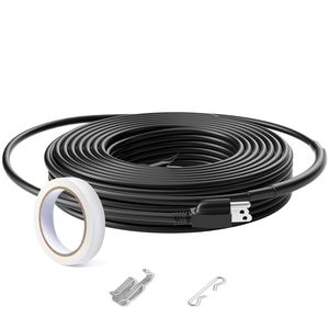 Nastro Riscaldante Antigelo per Grondaie da 24FT 5W/FT per Sciogliere Neve e Ghiaccio sul Tetto - Product Image 1
