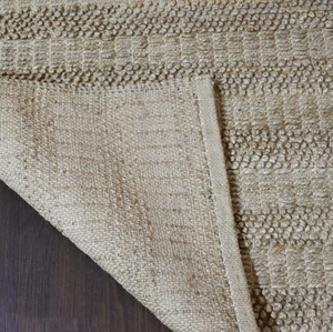 Tapis en jute naturelle tressé à la main, design festonné, style bohème, pour chambre, salon, hôtel, bureau, tapis commercial - Product Image 4