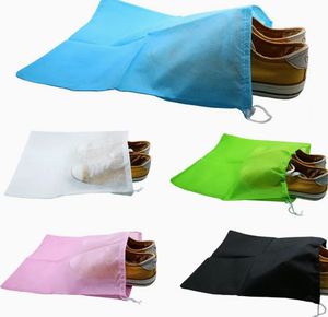 Sacs d'emballage non tissés recyclables avec cordon de serrage, scellage thermique et impression offset pour chaussures et textiles - Product Image 6