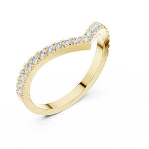 แหวนเพชรทรงวีหรูหราสำหรับผู้หญิง ทอง 14K 18K แหวนแต่งงานลายเชฟรอน ประดับเพชรแบบไมโครเพฟ แหวนเพชรเรียบหรู เครื่องประดับชั้นดี - Product Image 4