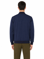 Blouson Bomber Homme Premium Bleu Marine Uni à Col Montant et Fermeture Éclair – Coupe Droite Décontractée Respirante pour le Printemps