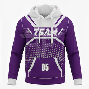 Высококачественная зимняя мужская флисовая толстовка с капюшоном, индивидуальный дизайн, дышащая, быстросохнущая, из смеси полиэстера и хлопка - Product Image 2