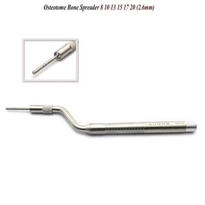 Lot de 5 instruments dentaires manuels réutilisables en acier inoxydable : Osteotomes d'écartement osseux, Instruments de sinus lift offset pour implants Shuja Surgico - Product Image 1
