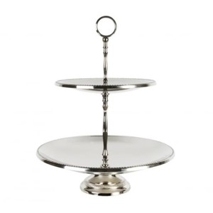 Luxurious Crafted Round Gold Cake Stand with Crystal Drips Handmade Decorative Pedestal - Product Image 4