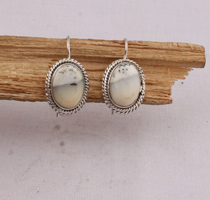 Natural Dendritic <b>Opal</b> <b>Earrings</b> 925 Sterling Silver Vintage Victorian Style Scenic <b>Opal</b> Dangle <b>Earrings</b> Wholesale Jewelry - Product Image 4
