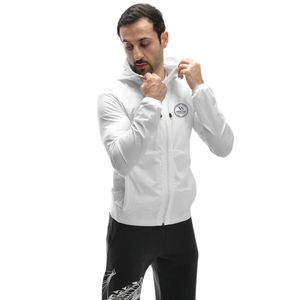 Veste coupe-vent Storm Wind Breaker, couleur blanche, légère, coupe-vent, imperméable, respirante, fermeture éclair intégrale, course à pied, randonnée, sports de plein air, pour hommes - Product Image 4