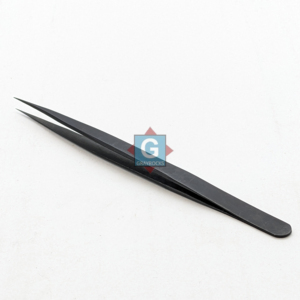 Pinces à extensions de cils en acier inoxydable pour des cils noirs parfaits, haute qualité avec pointe fine - Product Image 1