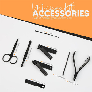 <b>Nail</b> Care Manicure Kit With Cuticle Pusher And Precision Tools Deluxe Manicure Kit Personal Care <b>Set</b> For Home And Travel Use - Product Image 5