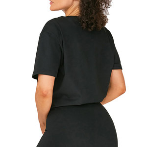 2026 New Arrival Women's Short Sleeve Round Neck T Shirt And Above Knee Length With High Elastic Wasitband Top Design Short <b>Sets</b> - Product Image 6