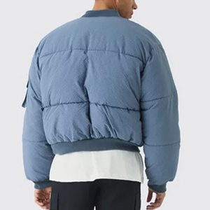 Custom Logo <b>Sheep</b> <b>Skin</b> Finished Padded Waterproof Windbreaker <b>Jacket</b> Zipper Casual Oversize Design OEM Multi Pocket Men Winter - Product Image 3