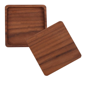 Sous-verre en bois personnalisé avec logo gravé, artisanat indien, sous-verre en bois pour décoration de table - Product Image 4