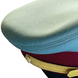 หมวกพิธีการ OEM พร้อมปีกหมวกสีทองแบบแถวเดียว ขายส่งเครื่องประดับศีรษะ หมวกปักมือสีทองสีเงิน ทำจากขนสัตว์ 100% สำหรับกิจกรรมกลางแจ้ง - Product Image 6