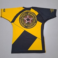 Rashguard de grappling BJJ personnalisé et respirant pour tournois sans kimono – Manches courtes, coupe compressive écologique pour adultes