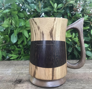 Compre una taza de café de madera hecha a mano en India Diseño único aislado Madera maciza Respetuoso con el medio ambiente Hecho en India - Product Image 2