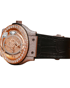 Montre de luxe à cadran rond en moissanite pour homme, bracelet entièrement serti de diamants - Product Image 3