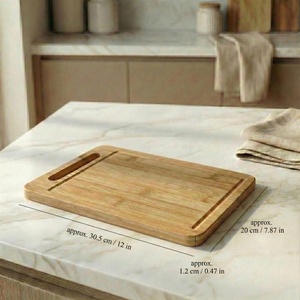 knife friendly acacia chopping block blade safe wooden cutting board knife <b>edge</b> protection board low impact chopping surface - Product Image 2