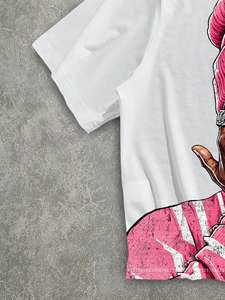 เสื้อยืดครอปผู้ชายทรงหลวมสไตล์ฮิปฮอปพิมพ์ลายเต็มตัวผ้าเจอร์ซีย์สำหรับฤดูร้อน - Product Image 3