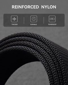 Braided <b>Cow</b> Hide Casual Belt Black Solid Color Silver Square Buckle Durable Stretch Design 3.5cm Width 110cm Length Men's - Product Image 4