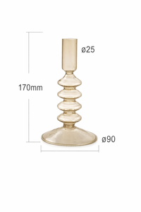 Juego de Portavelas Cónicos de Vidrio de Borosilicato Acanalado Estilo Nórdico, Vidrio Resistente al Calor de Alta Calidad, Hecho a Mano, Decoración Navideña para el Hogar - Product Image 2
