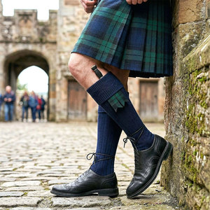 Top Selling Highland Scottish kilt Hose Blue Men Scotland Traditional Tartan Kilt <b>Socks</b> 2026 - Product Image 6