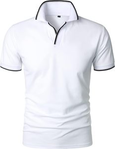 Polo décontracté pour homme en gros, manches courtes, respirant, 100 % polyester et coton de haute qualité - Product Image 1