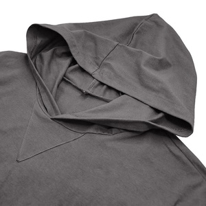 Men's Olive Green Hooded Sweatshirt Regular Fit Knitted Solid Color Casual Long Sleeve Autumn Wear - Product Image 2