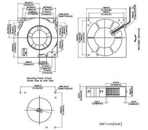 DB12032-C SYM BANG Ventilador de Motor y Rodamiento de Plástico de 12/24 V para Congelador, 120x120x32 mm - Product Image 5