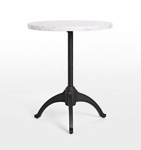 Marble Top Natural <b>Black</b> <b>Coffee</b> <b>Table</b> Housekeeping Center <b>Table</b> With Unique Metal Base Wholesale at Cheap Price - Product Image 3