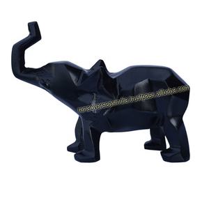 Metal <b>Elephant</b> Figurines Sculpture <b>Decorative</b> <b>Elephant</b> Feng Shui Statue With Trunk up for Office Shop Hotel - Product Image 1