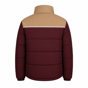 Chaqueta de Invierno Personalizada para Hombre, Estilo Urbano con Bloques de Color, Chaqueta Acolchada Gruesa de Poliéster con Cuello Alto, Proveedor OEM - Product Image 3
