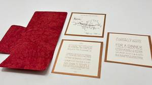 Élégantes invitations de mariage pliées en deux, style art populaire, en papier blanc, vente en gros OEM pour exportation personnalisée en vrac dans le monde entier - Product Image 3