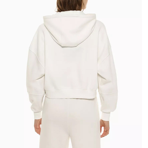 Womens Crop <b>Zip</b> Hoodie Sweatshirt Blank <b>Hooded</b> Jacket Custom Logo OEM ODM Wholesale Apparel Manufacturer - Product Image 3