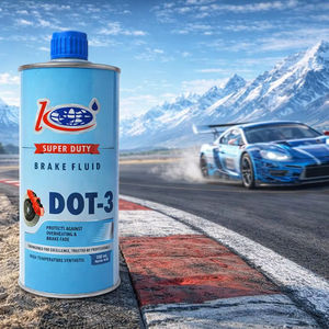น้ำมันเบรกไฮดรอลิกยี่ห้อ KINT มาตรฐาน ISO DOT-3 ขนาด 500 มล. บรรจุในกระป๋องโลหะ สำหรับรถยนต์/รถบรรทุก/รถจักรยานยนต์ - Product Image 1