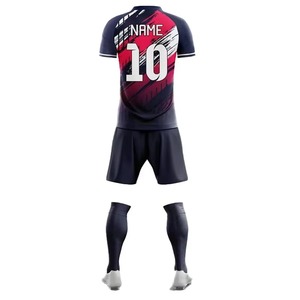 ชุดเสื้อฟุตบอลโพลีเอสเตอร์ ระบายอากาศได้ดี แบบซับลิเมชั่น ชุดยูนิฟอร์มฟุตบอลสั่งทำได้ ชุดกีฬาทีม OEM ขายส่ง รับผลิตพร้อมสกรีนโลโก้ - Product Image 2