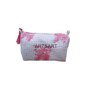 Personalized Cotton Water Resistant Zipper Large Capacity Tassel Pattern Quilted Cosmetic Bag Travel for Pouch - Product Image 6