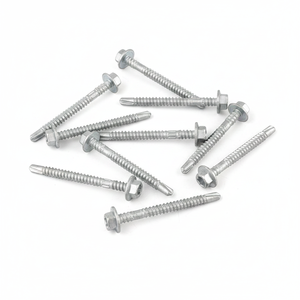 Self-Drilling <b>Screws</b> Washer Head Zinc/Hot-Dip <b>Galvanized</b> Carbon Steel Metric/Inch Standard Deep Coarse Thread Full-Length Class - Product Image 1