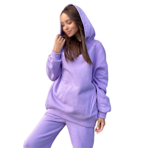 <b>Women's</b> Distressed French Terry Zip Acid Wash Hoodie Tracksuit Set Embroidered Cropped Hood Air Maternity <b>Sweatsuit</b> - Product Image 5